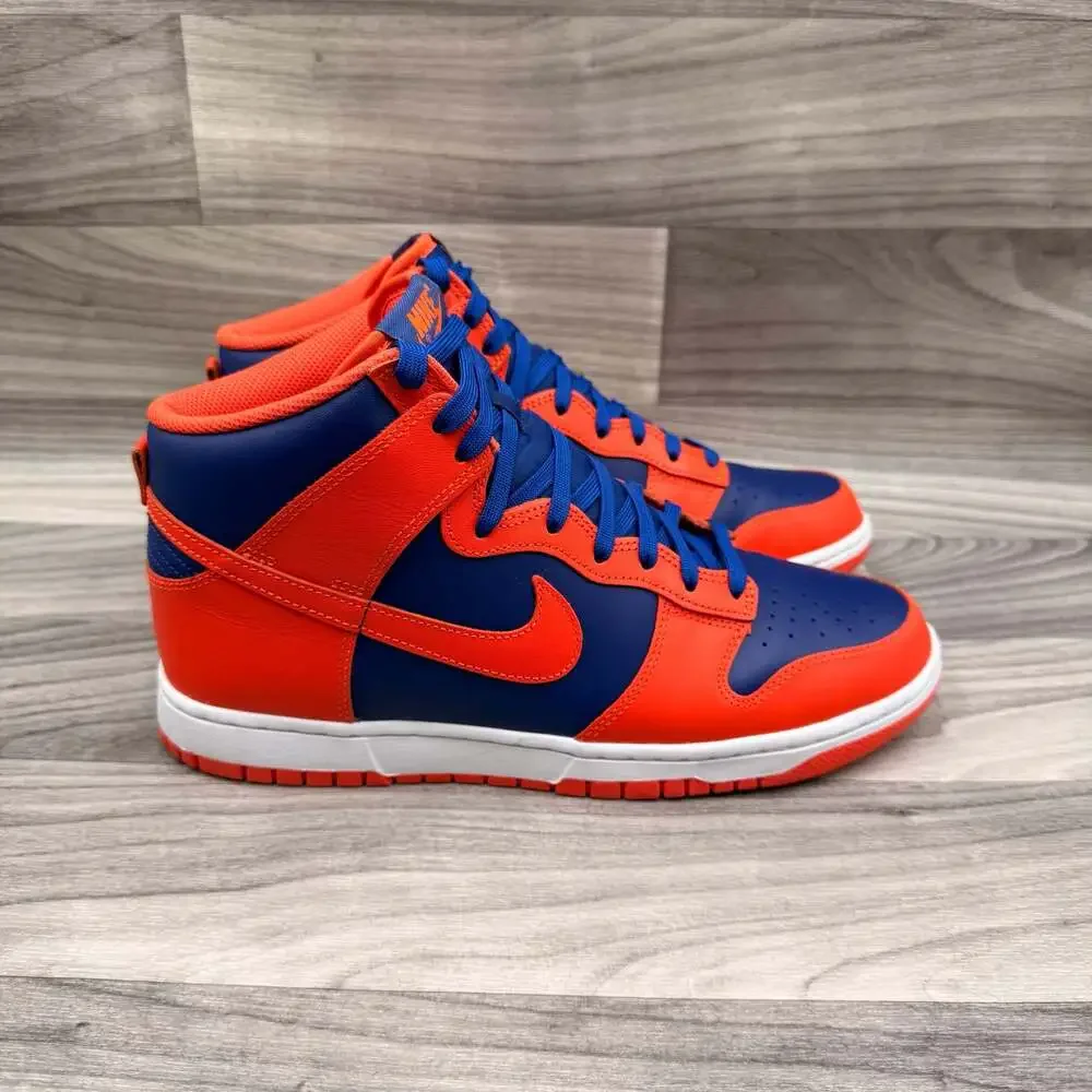 Nike Dunk High Retro 'Knicks' Men's Shoes Orange-Deep Royal DD1399-800